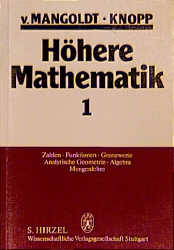 Höhere Mathematik Eine Einführung für Studierende und zum Selbststudium. Band 1 bis 4 - Hans von Mangoldt, Konrad Knopp