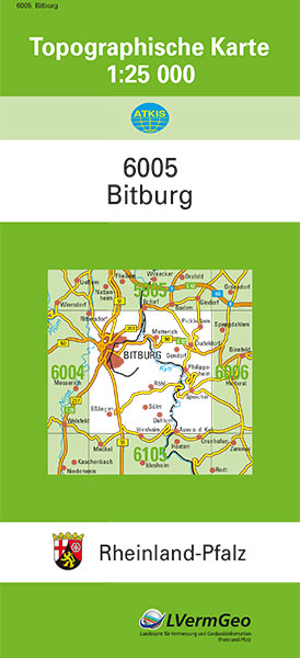 TK25 6005 Bitburg -  Landesamt f&uuml;r Vermessung und Geobasisinformation Rheinland-Pfalz