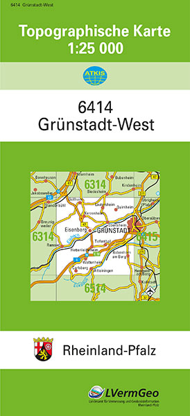 TK25 6414 Gr&uuml;nstadt-West -  Landesamt f&uuml;r Vermessung und Geobasisinformation Rheinland-Pfalz