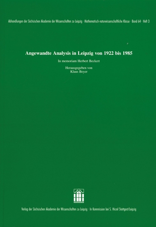 Angewandte Analysis in Leipzig von 1922 bis 1985. In memoriam Herbert Beckert