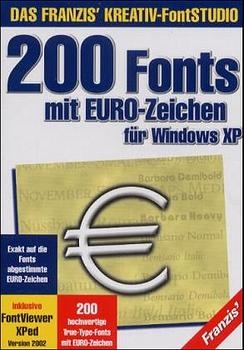 200 Fonts mit EURO-Zeichen für Windows XP, CD-ROM