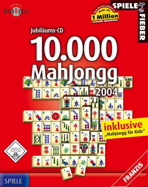 Jubiläums-CD 10.000 MahJongg 2004, CD-ROM in Karton-Box - 