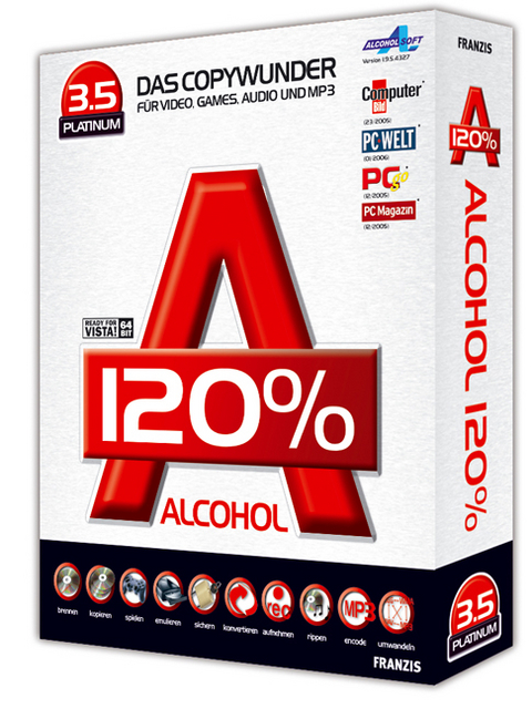 Alcohol 120% 3.5 Platinum, CD-ROM