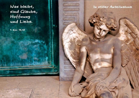 Faltkarte "Was bleibt, sind Glaube..." - 5 St&uuml;ck