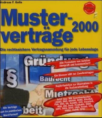 Mustervertr&auml;ge 2000, 1 CD-ROM in Jewelcase - Andreas F. Golla