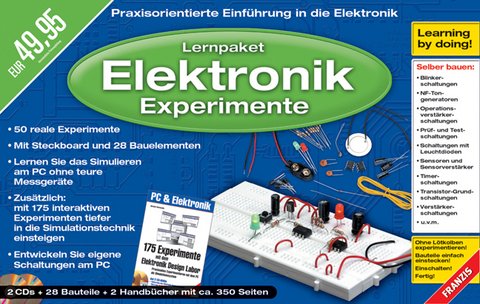 Lernpaket Elektronik-Experimente mit dem PC, 2 CD-ROMs u. 28 Bauelemente - Burkhard Kainka, Herbert Bernstein