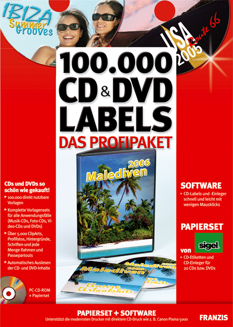 100.000 CD & DVD Labels, CD-ROM