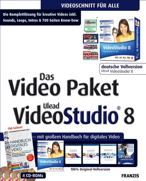 Das Video Paket Ulead VideoStudio 8, 4 CD-ROMs u. Handbuch Digitales Video
