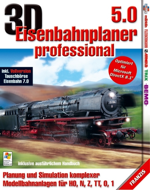 3D Eisenbahnplaner 5.0 professional, 1 CD-ROM in Karton-Box