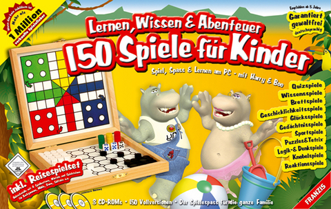 Lernen, Wissen & Abenteuer, 150 Spiele f&uuml;r Kinder, 3 CD-ROMs