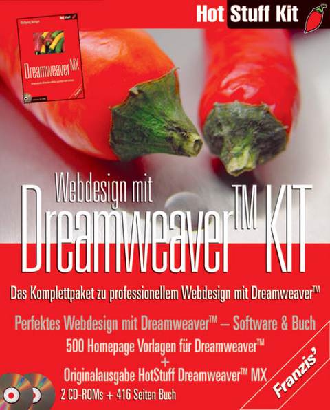 Webdesign mit Dreamweaver KIT, 2 CD-ROMs u. Buch - 