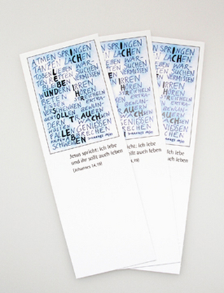 Jahreslosung 2008 - Schriftgraphik für Erwachsene Lesezeichen 10er Serie