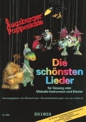 Augsburger Puppenkiste, Die sch&ouml;nsten Lieder, f&uuml;r Gesang oder Melodie-Instrument und Klavier - 