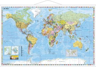 Weltkarte deutsch Großformat