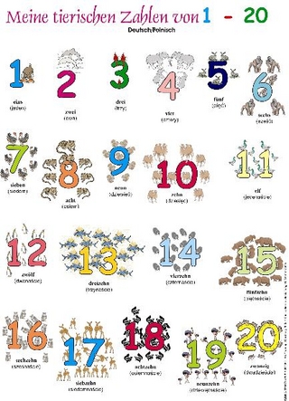 Meine tierischen Zahlen von 1-20. Poster
