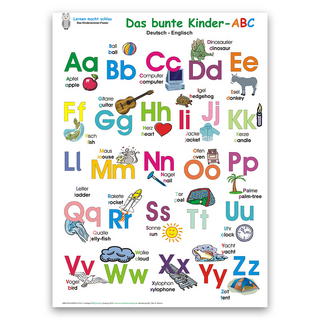 Das bunte Kinder-ABC. Poster / Das bunte Kinder-ABC deutsch-englisch