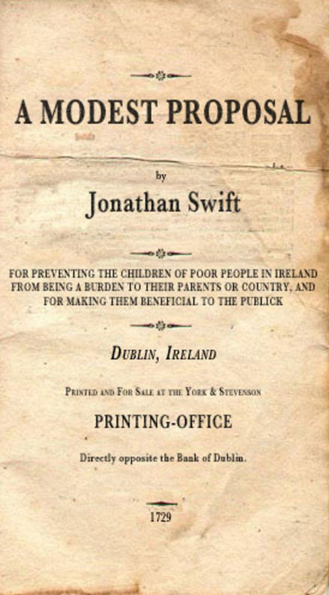 Modest Proposal -  Jonathan Swift