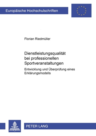 Dienstleistungsqualitaet bei professionellen Sportveranstaltungen