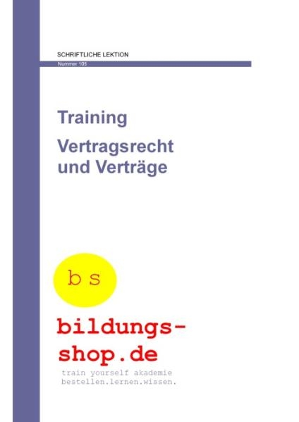 Vertragsrecht und Vertr&auml;ge - 