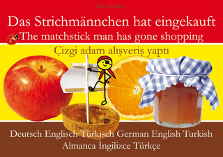 Das Strichmännchen hat eingekauft. Deutsch - Englisch - Türkisch
