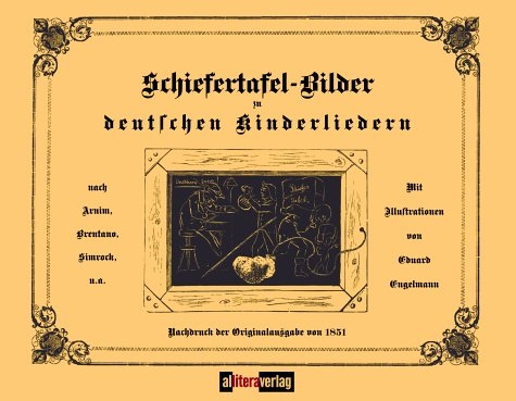 Schiefertafel-Bilder zu deutschen Kinderliedern