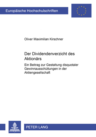 Der «Dividendenverzicht» des Aktionärs