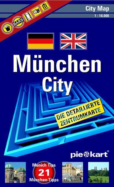 Stadtplan M&uuml;nchen City 1 : 10.000