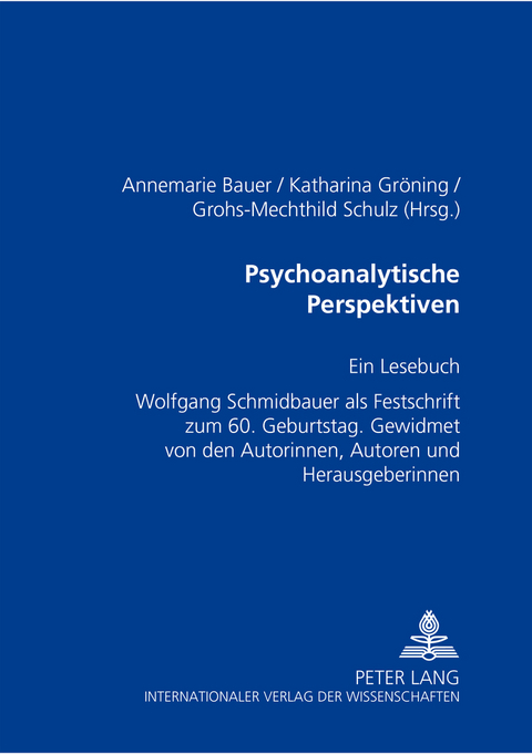 Psychoanalytische Perspektiven - 