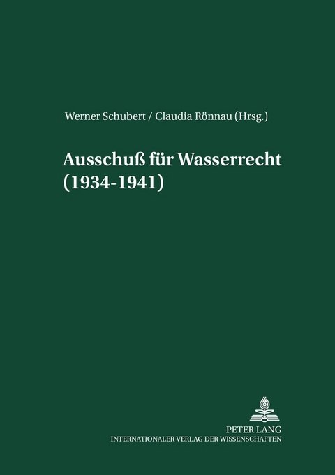 Ausschu&szlig; f&uuml;r Wasserrecht (1934-1941) - 