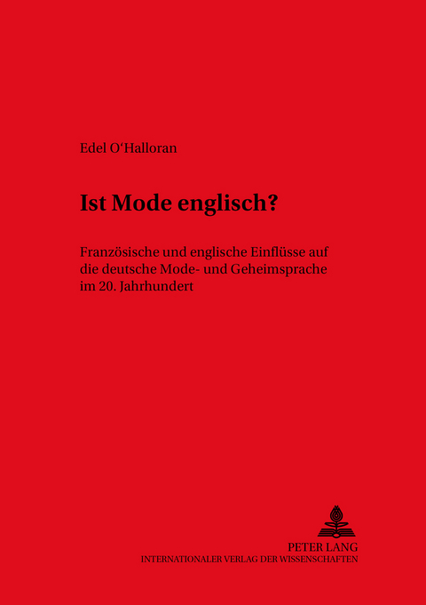 Ist Mode englisch? - Edel O'Halloran