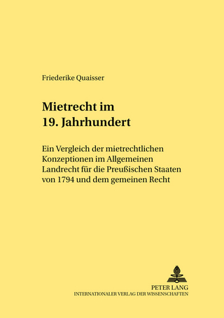Mietrecht im 19. Jahrhundert