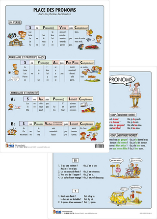Place de Pronoms - Lernkarte DIN A4