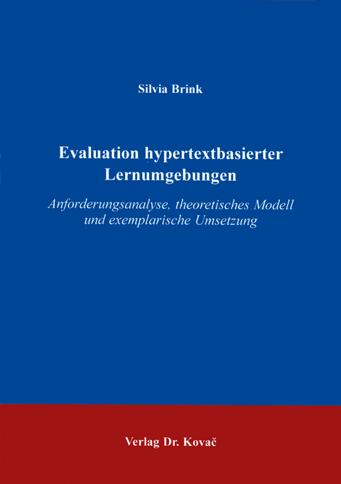 Evaluation hypertextbasierter Lernumgebungen - Silvia Brink