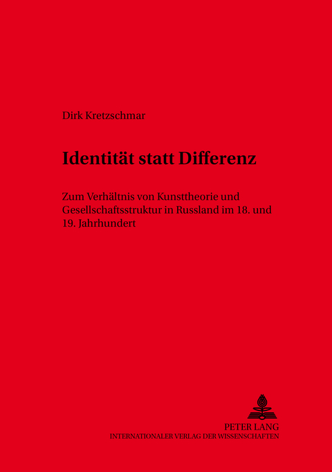 Identit&auml;t statt Differenz - Dirk Kretzschmar