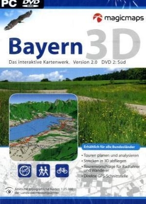 Bayern 3D. Das interaktive Kartenwerk. Set: DVD 1 + 2.. Interaktiv fliegen, Touren planen, GPS & Karten verbinden