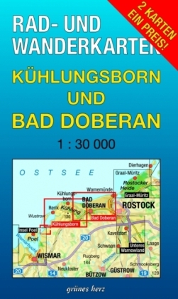 Rad- und Wanderkarten-Set: K&uuml;hlungsborn und Bad Doberan - 