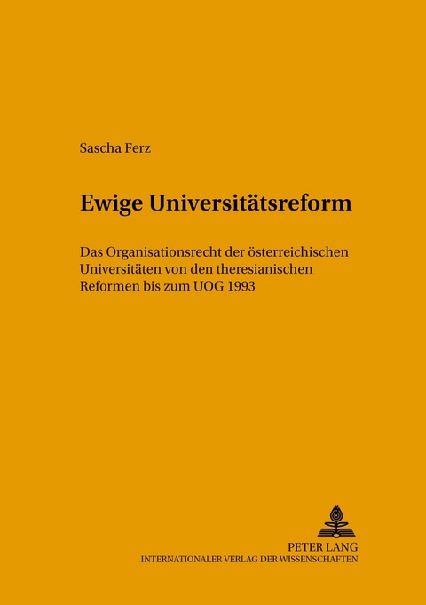 Ewige Universit&auml;tsreform - Sascha Ferz