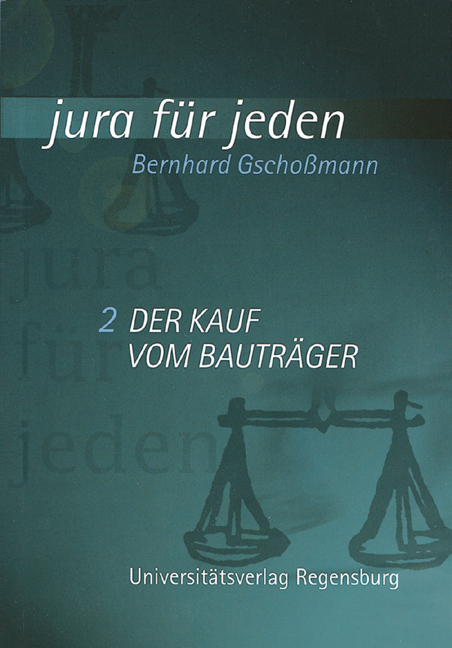 Der Kauf vom Bautr&auml;ger - 