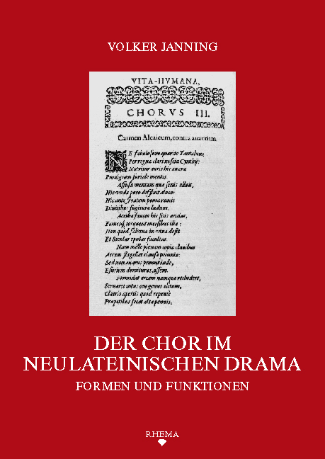Der Chor im neulateinischen Drama - Volker Janning