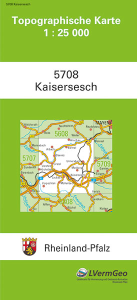 TK25 5708 Kaisersesch -  Landesamt f&uuml;r Vermessung und Geobasisinformation Rheinland-Pfalz