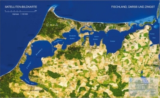 Fischland, Darss und Zingst - Satellitenbildkarte 1:100.000