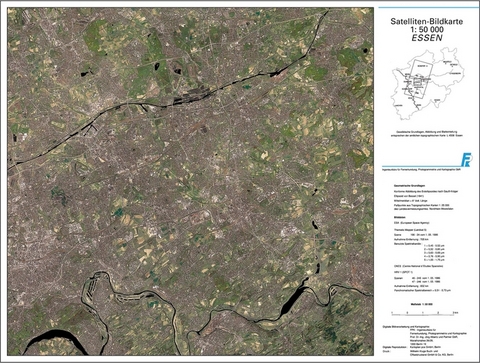 Essen - Satellitenbildkarte 1: 50.000 - 