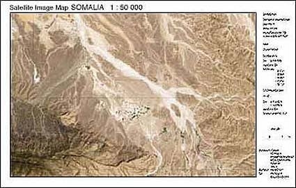 Laag /Somalia - Satellitenbildkarte