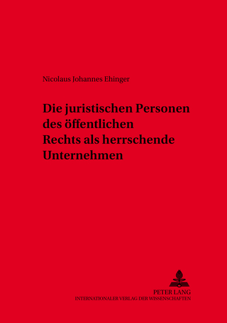 Die juristischen Personen des öffentlichen Rechts als herrschende Unternehmen