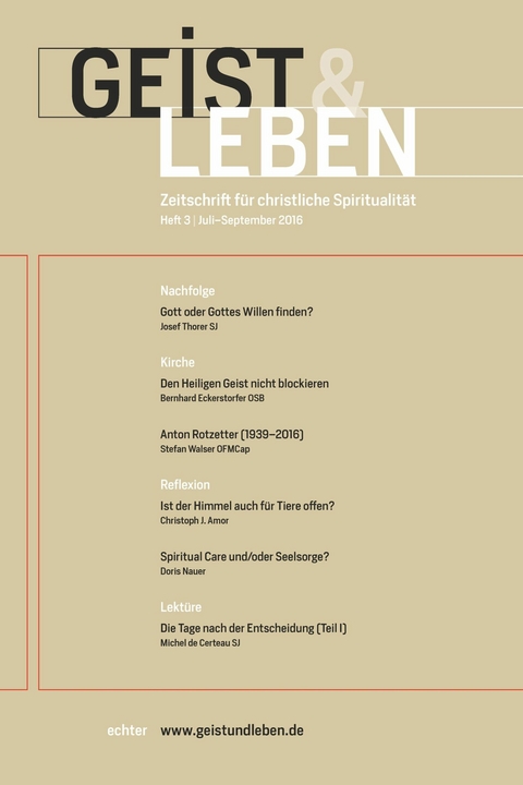Geist & Leben 3/2016 - Christoph Benke