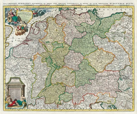 Historische Karte: Deutschland - Das Heilige R&ouml;mische Reich 1740 (Plano)