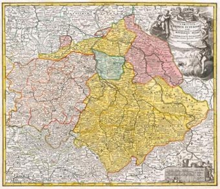 Historische Karte: Markgrafschaft Meissen, Landgrafschaft Thüringen, Fürstentum Anhalt, Kurfürstentum und Herzogtum Sachsen, Saalkreis, Grafschaft Barby und das Stift Quedlinburg um 1707