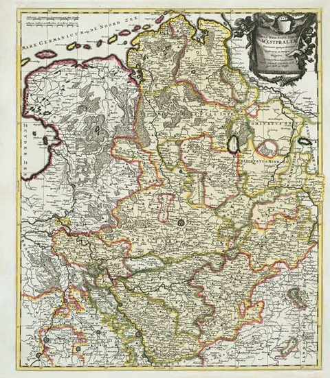 Historische Karte: Westf&auml;lischer Kreis 1710 (Plano) - Peter (der &Auml;ltere) Schenk