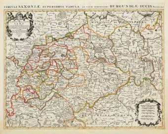 Historische Karte: Sachsen - Th&uuml;ringen - Anhalt 1696 (Plano) - Alexis H Jaillot