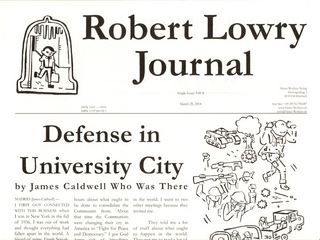 Robert Lowry Journal / Defense in University City